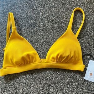 Shade & Shore Yellow Bikini Top